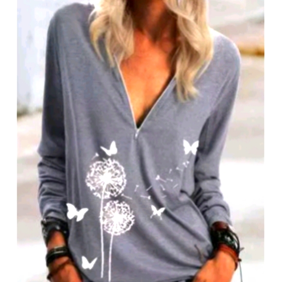 COOL DAYS Long Sleeve Half Zip Sweatshirt - Picture 2 of 2